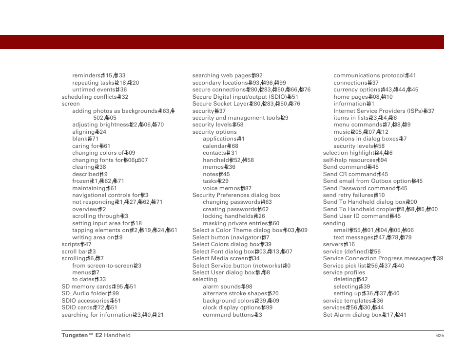 Palm E2 User Manual | Page 646 / 653