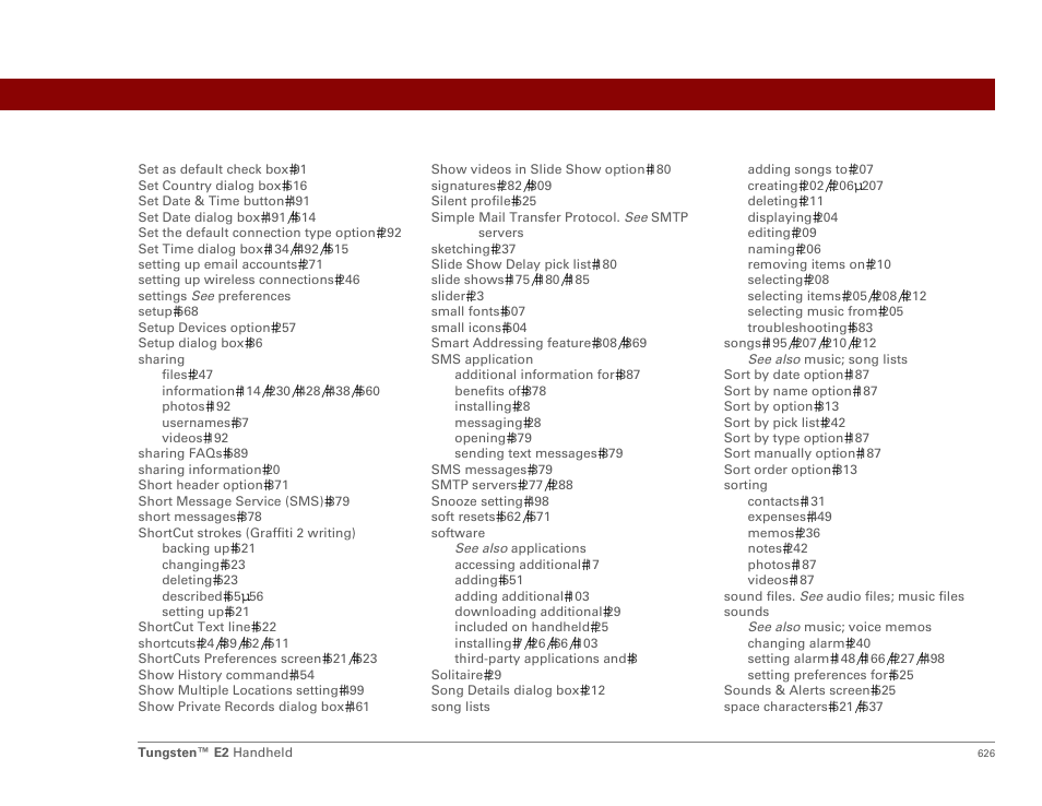 Palm E2 User Manual | Page 647 / 653