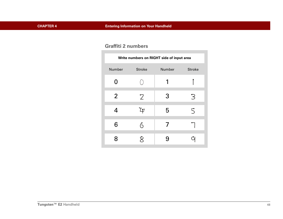 Graffiti 2 numbers | Palm E2 User Manual | Page 69 / 653