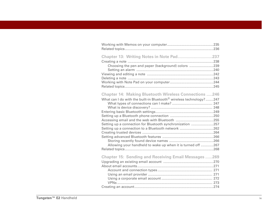 Palm E2 User Manual | Page 9 / 653