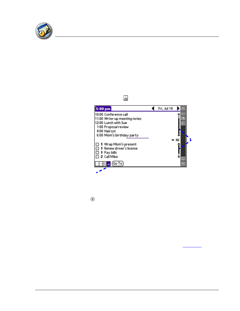 Working in agenda view | Palm TapWave Zodiac User Manual | Page 106 / 201