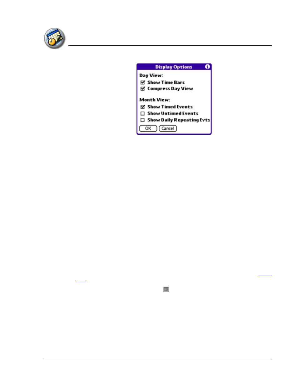 Changing the displayed start and end times | Palm TapWave Zodiac User Manual | Page 108 / 201
