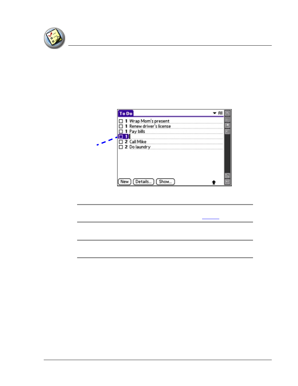 Creating to do list items | Palm TapWave Zodiac User Manual | Page 114 / 201