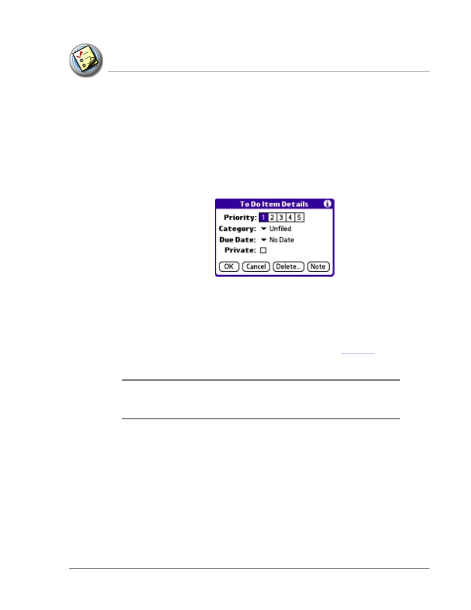 Changing priorities and due dates | Palm TapWave Zodiac User Manual | Page 117 / 201