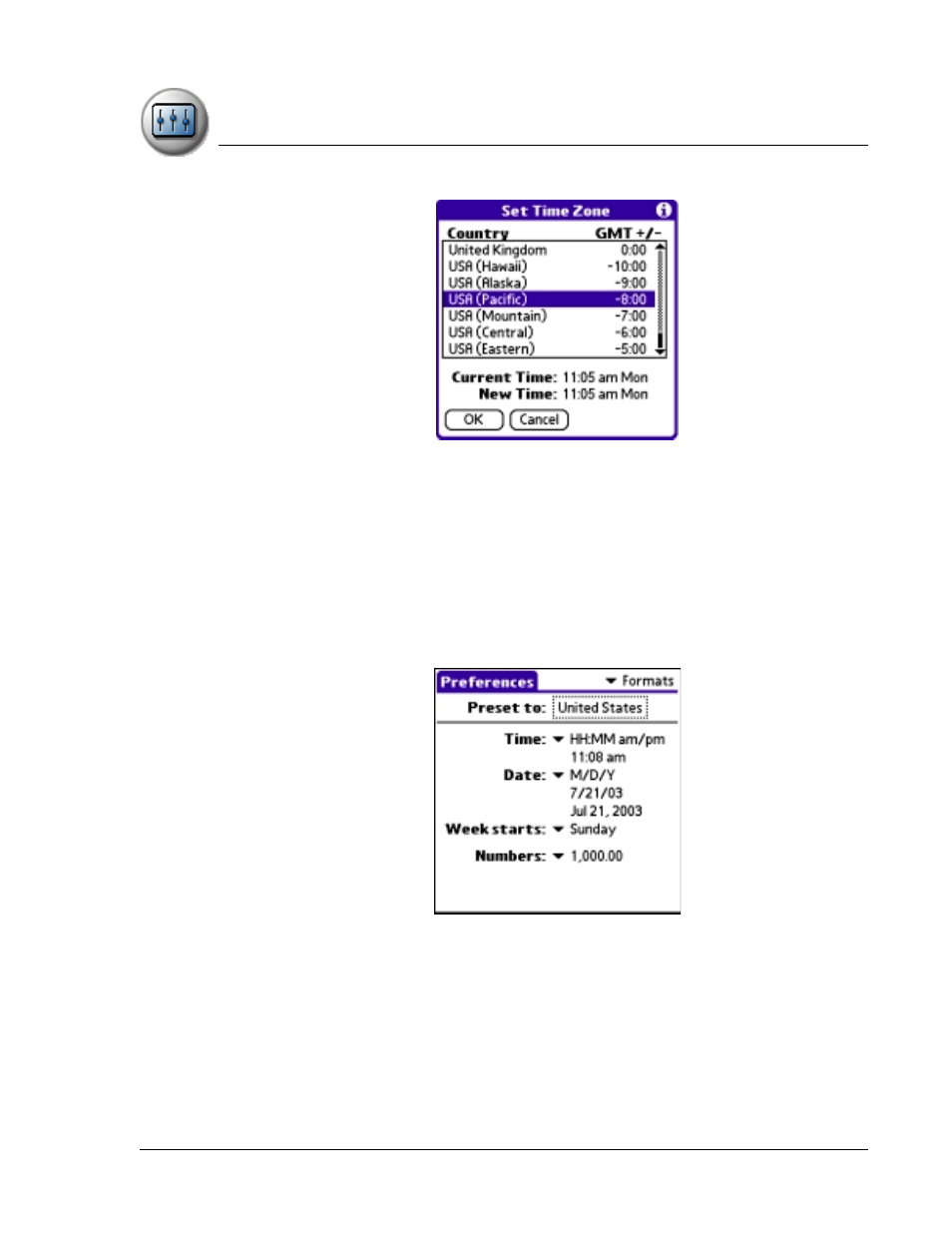 Formats | Palm TapWave Zodiac User Manual | Page 129 / 201