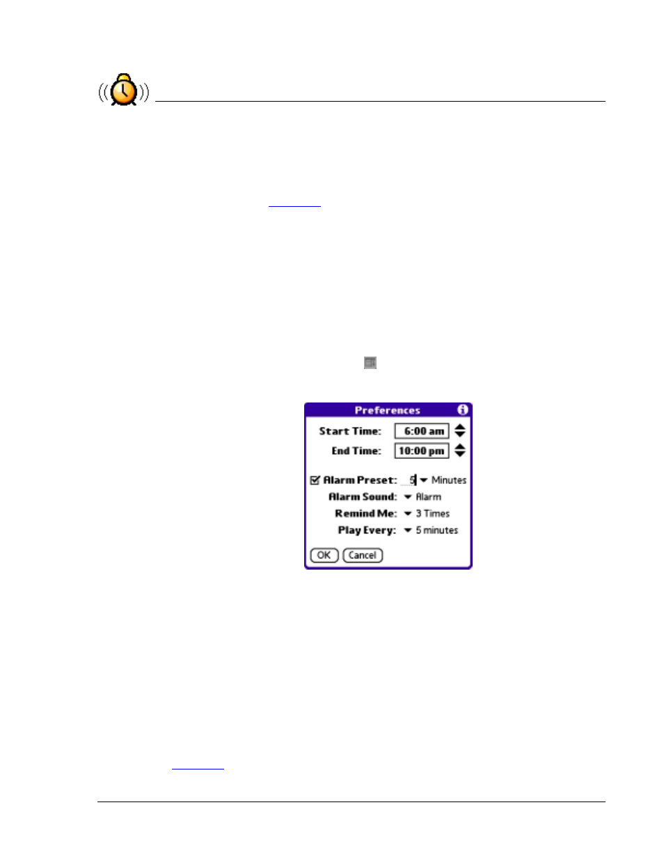 Setting alarm sound effects, Setting alar | Palm TapWave Zodiac User Manual | Page 155 / 201