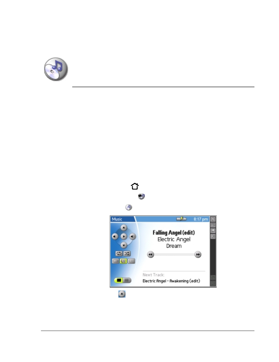 Using music, Opening music, 4 using music | Opening, Opening opening music music music music | Palm TapWave Zodiac User Manual | Page 53 / 201