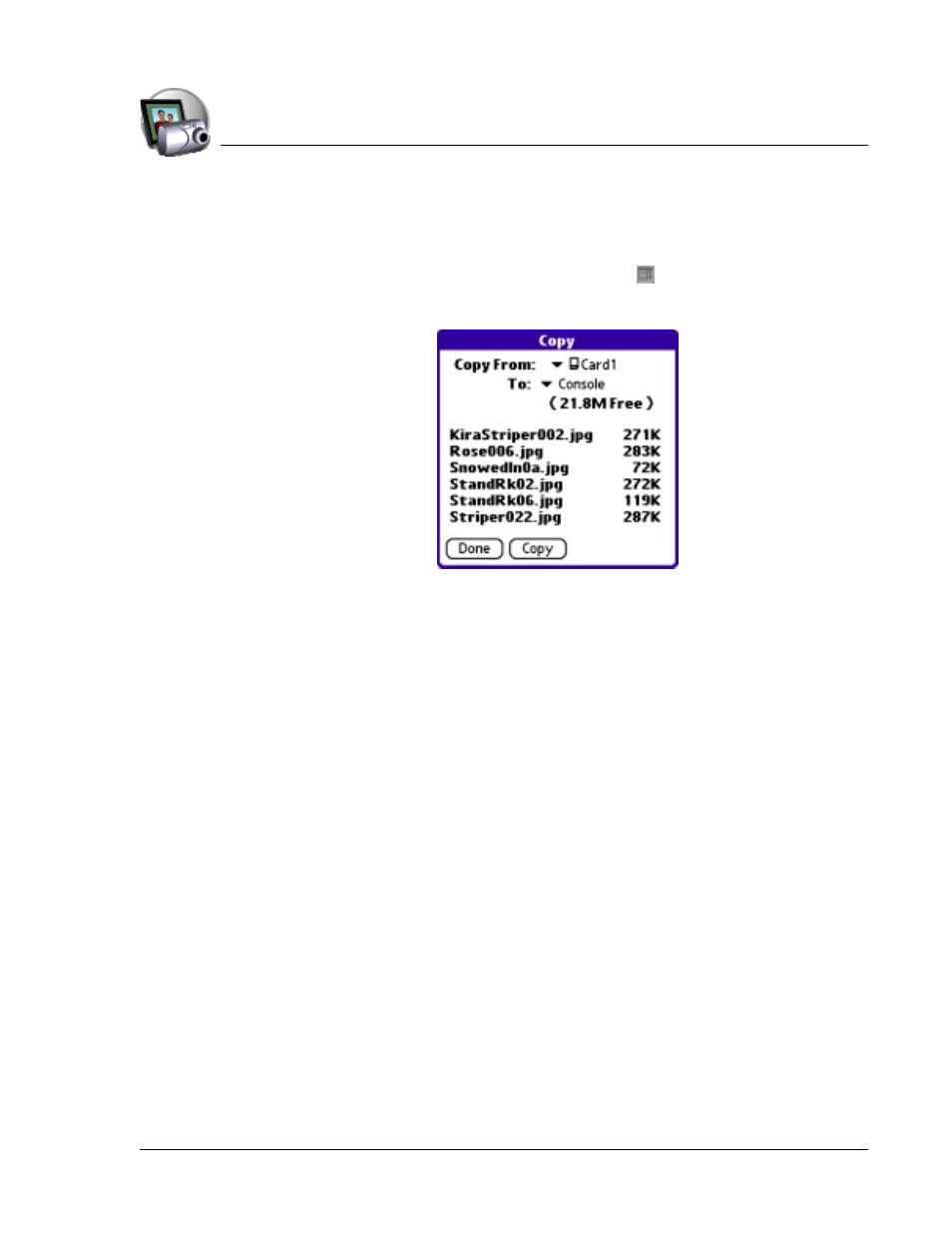 Copying pictures | Palm TapWave Zodiac User Manual | Page 65 / 201