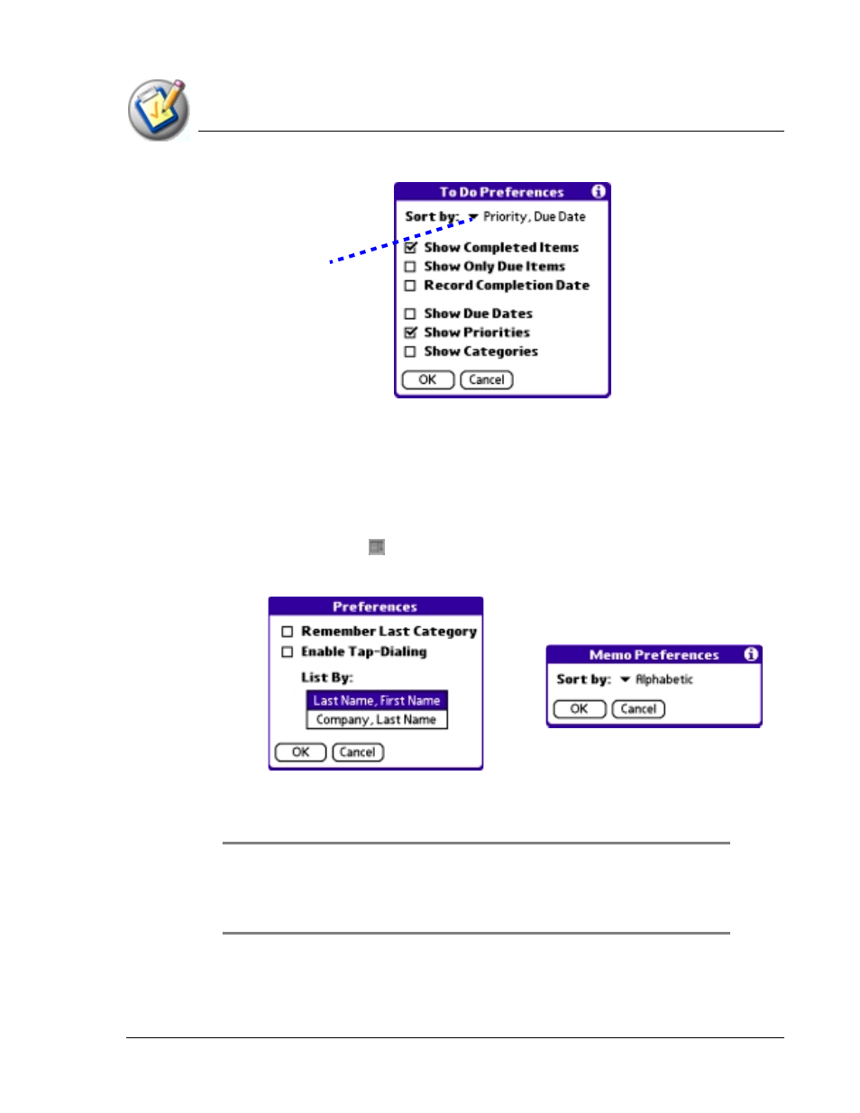 Sorting address book and memo pad records | Palm TapWave Zodiac User Manual | Page 80 / 201