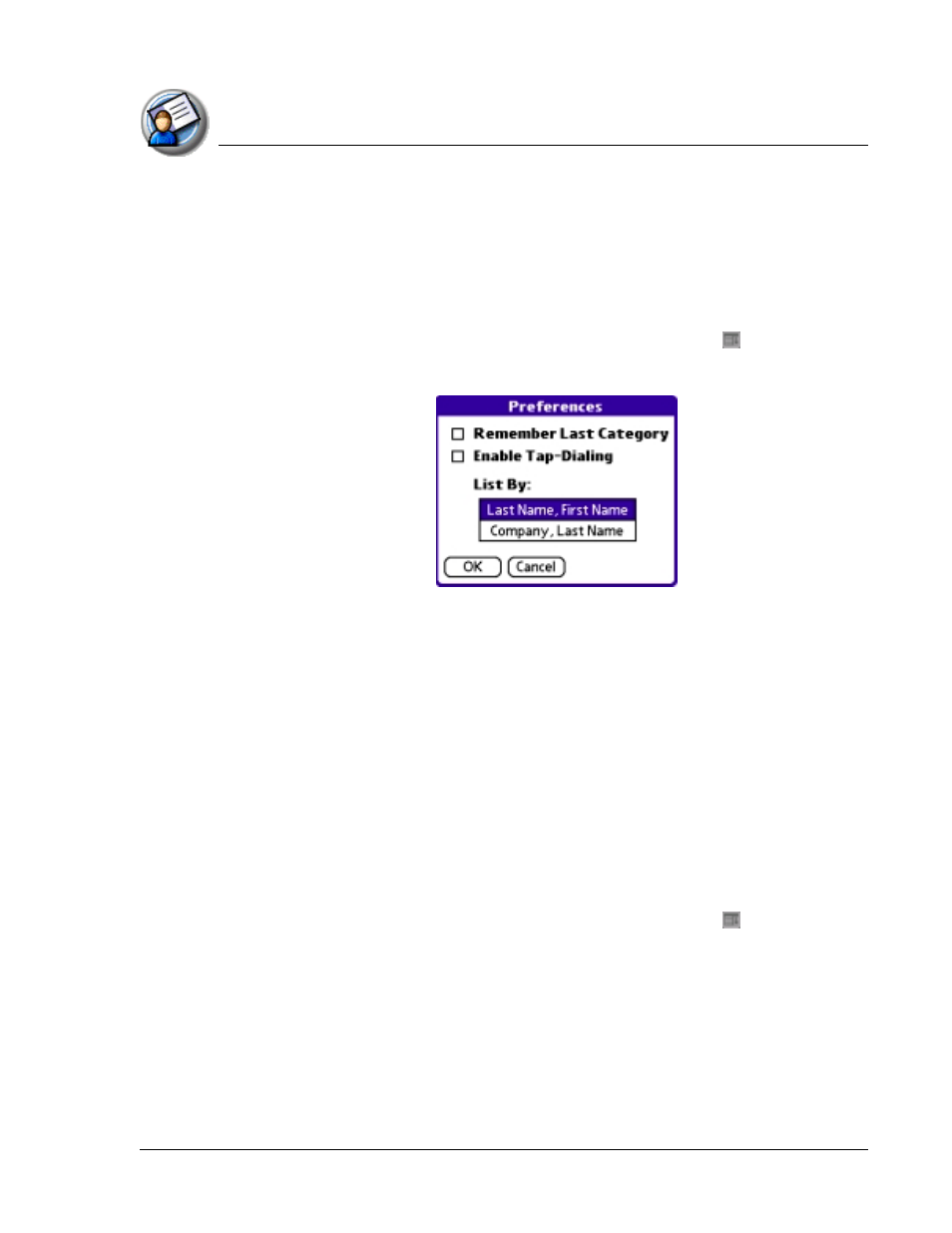 Changing address book display, Changing, Adding | Palm TapWave Zodiac User Manual | Page 90 / 201