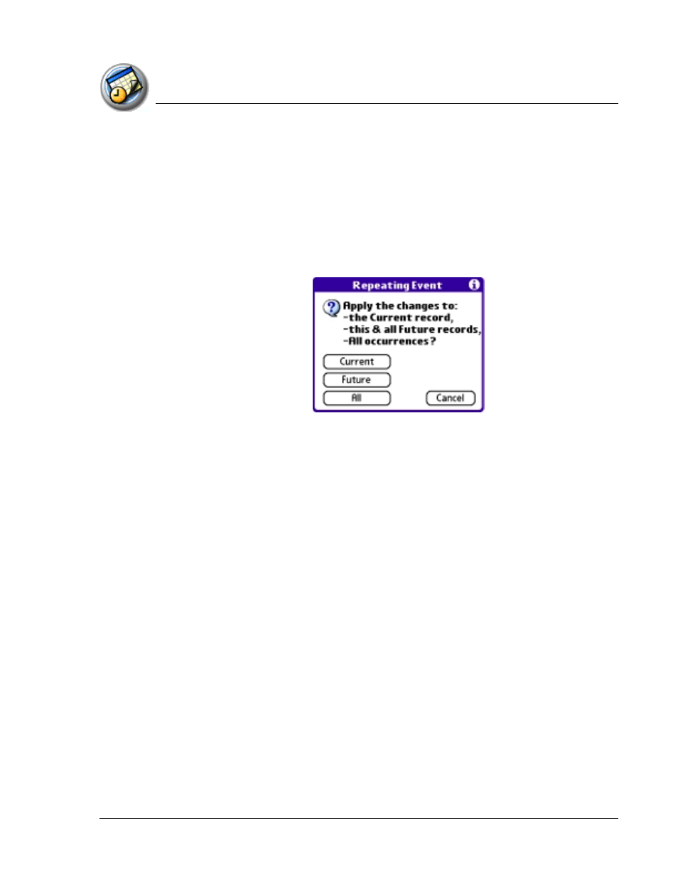 Changing repeating or continuous events | Palm TapWave Zodiac User Manual | Page 99 / 201