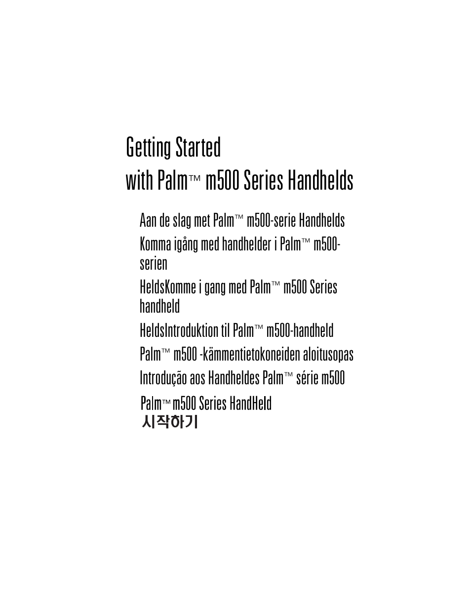 Palm Handhelds m500 Series User Manual | 150 pages