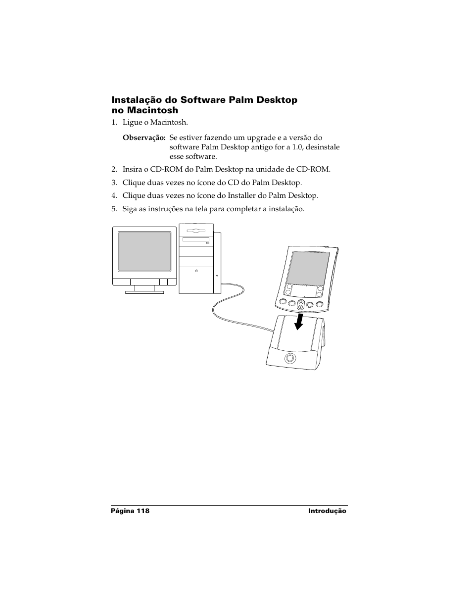 Instalação do software palm desktop nomacintosh | Palm Handhelds m500 Series User Manual | Page 118 / 150