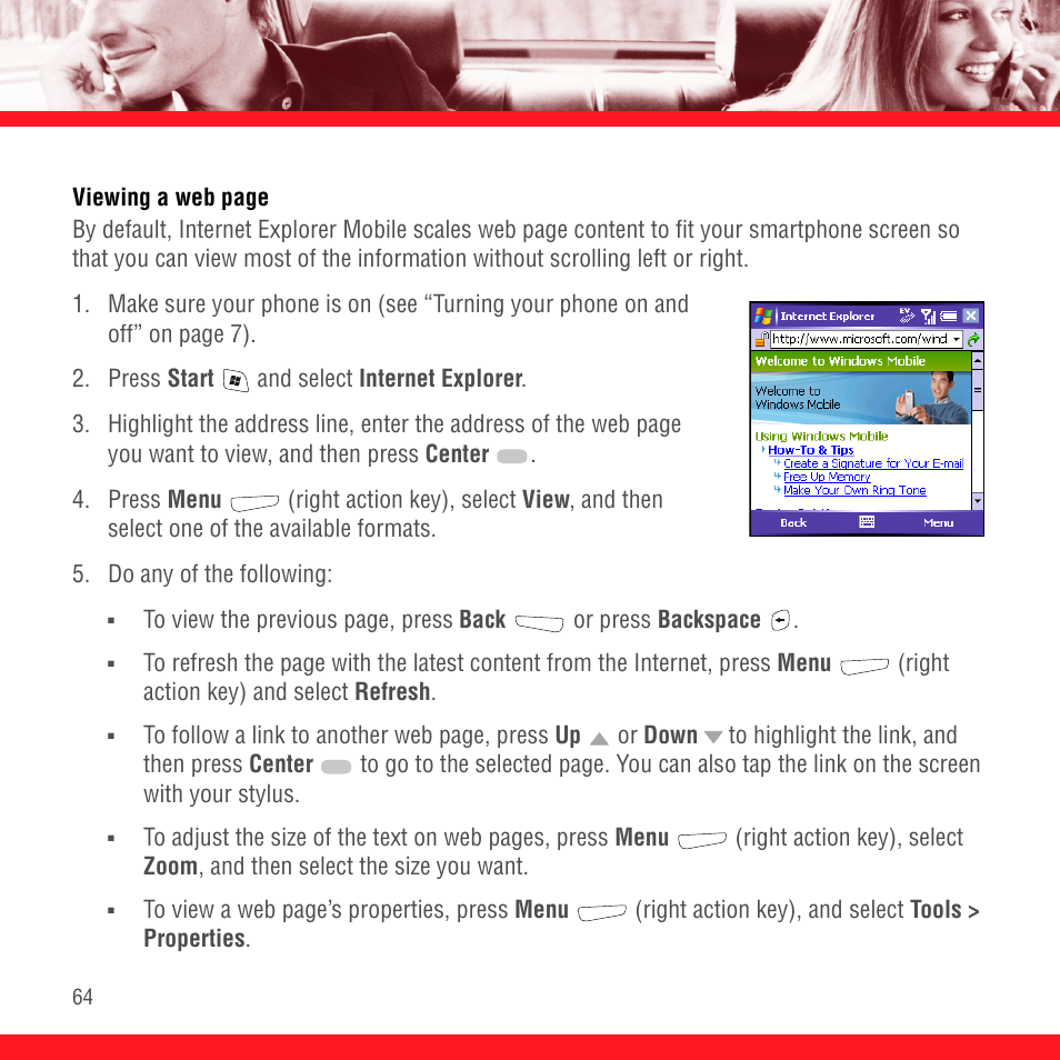 Palm TREO 700wx User Manual | Page 68 / 128