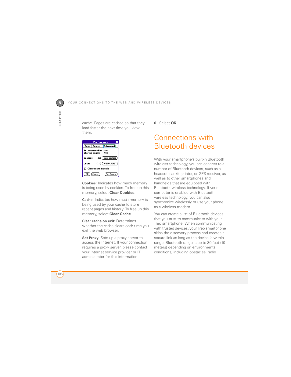 Connections with bluetooth devices | Palm 700P User Manual | Page 112 / 286