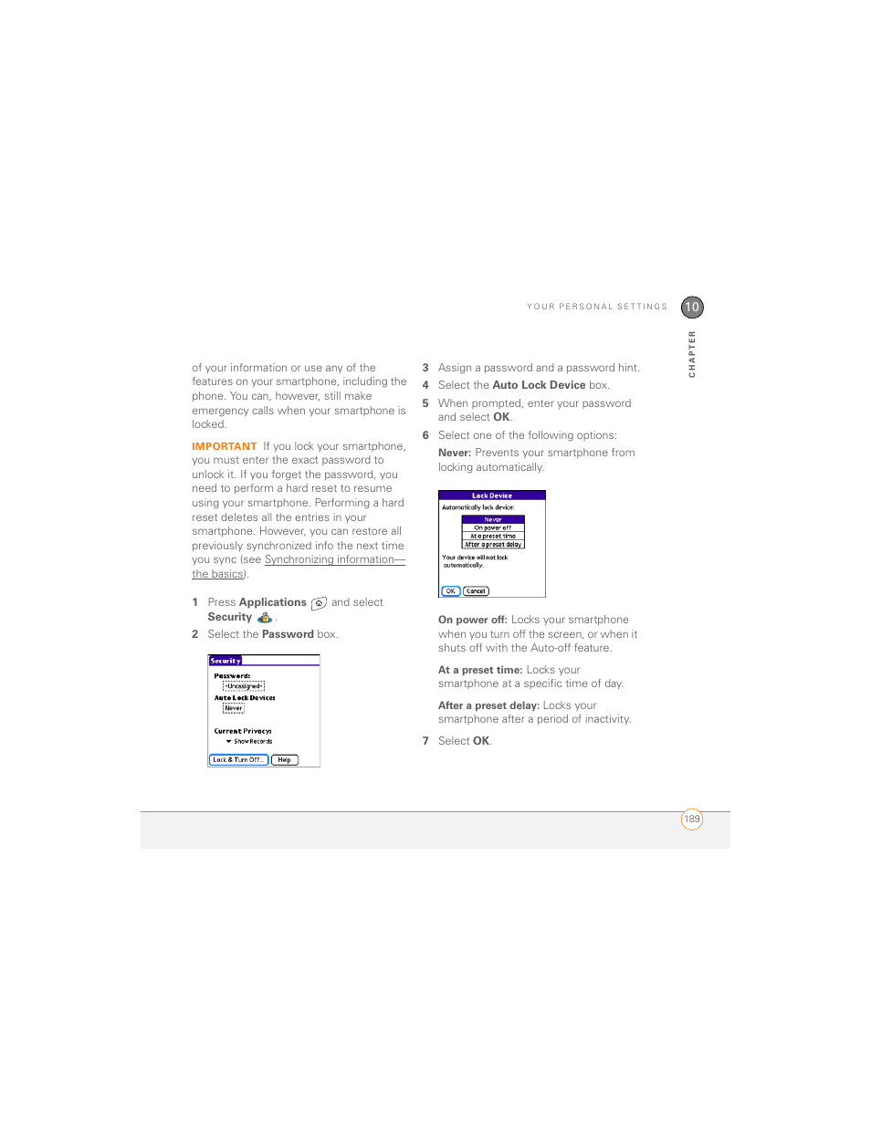 Palm 700P User Manual | Page 195 / 286
