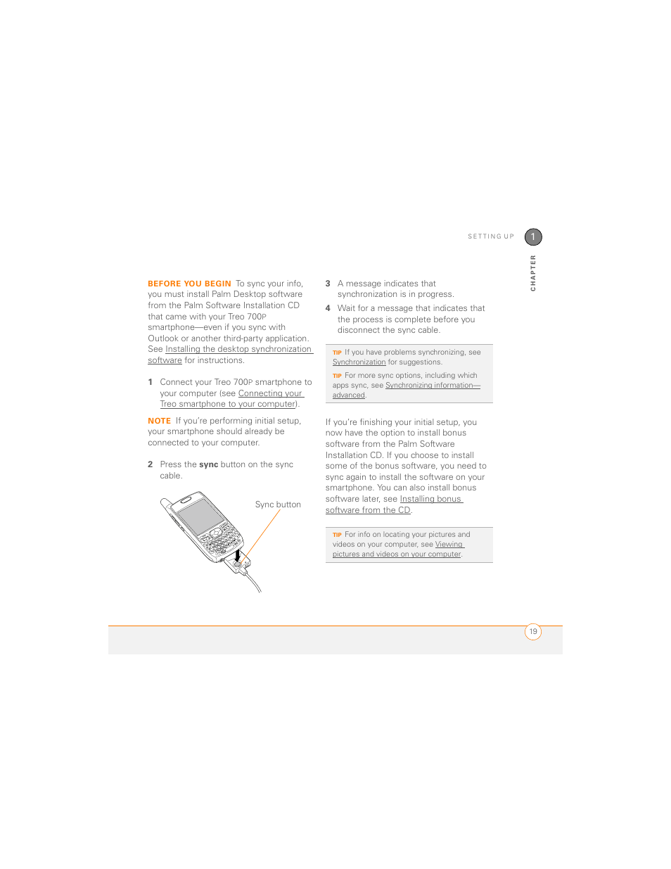 Palm 700P User Manual | Page 25 / 286