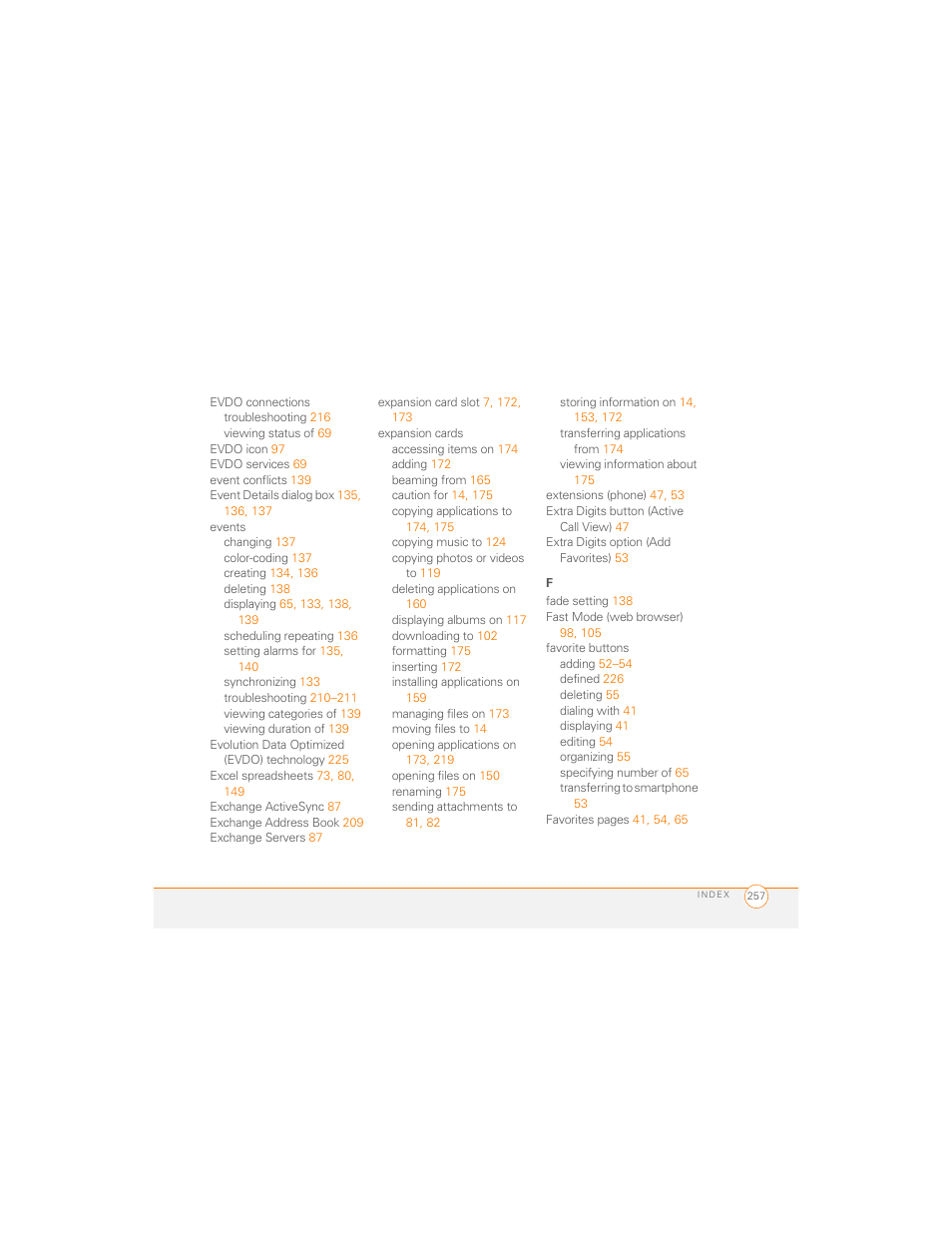 Palm 700P User Manual | Page 263 / 286