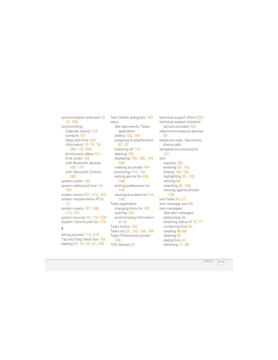 Palm 700P User Manual | Page 281 / 286