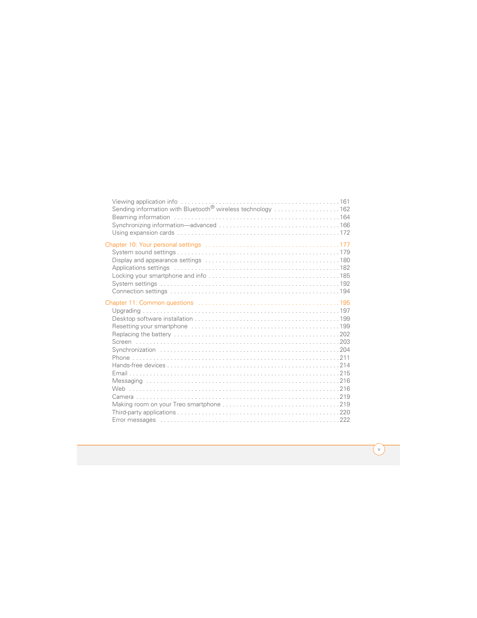 Palm 700P User Manual | Page 5 / 286