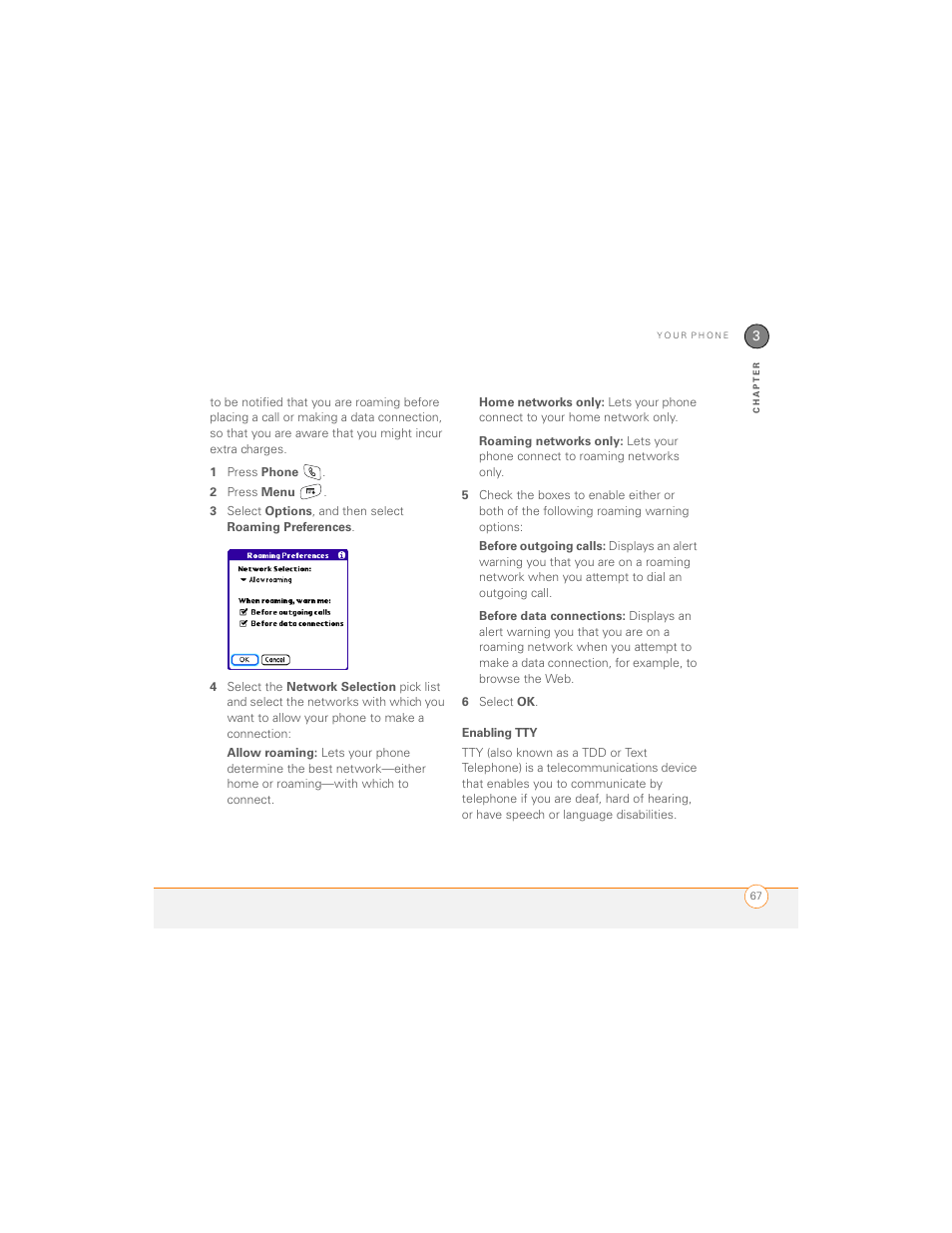 Enabling tty | Palm 700P User Manual | Page 73 / 286
