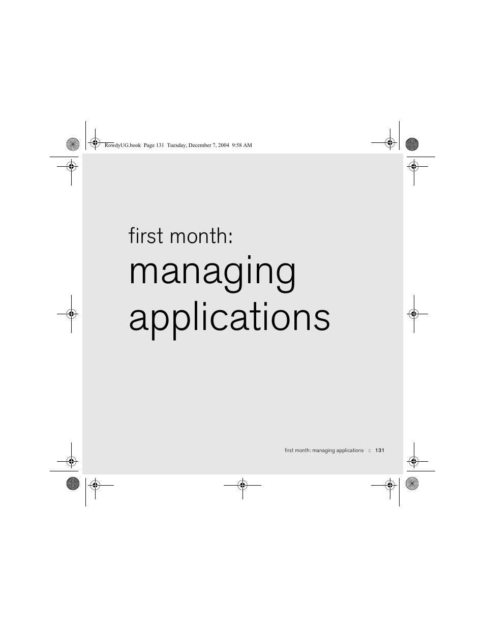 First month: managing applications, 131 first month, Managing applications | First month | Palm TREOTM 650 User Manual | Page 133 / 208