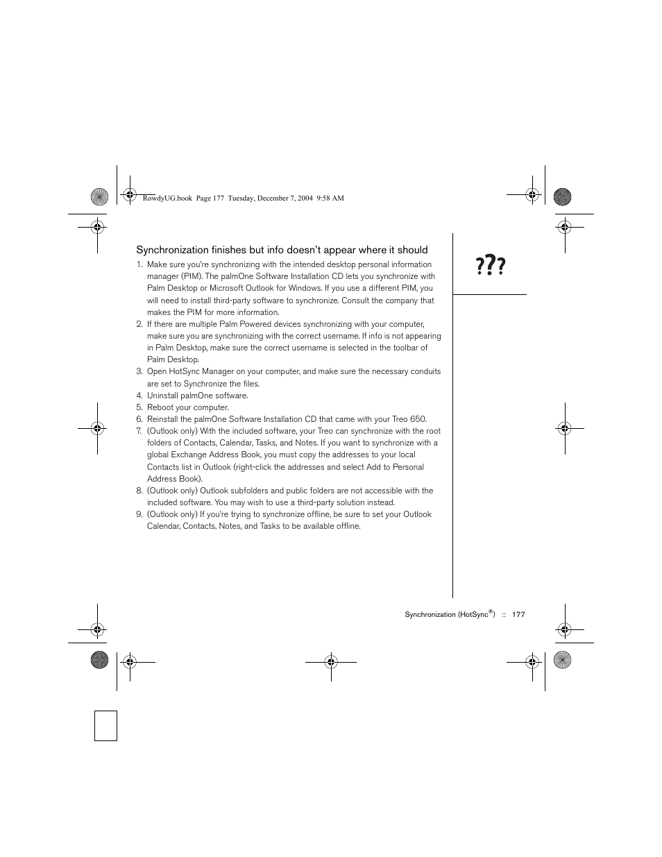 Palm TREOTM 650 User Manual | Page 179 / 208