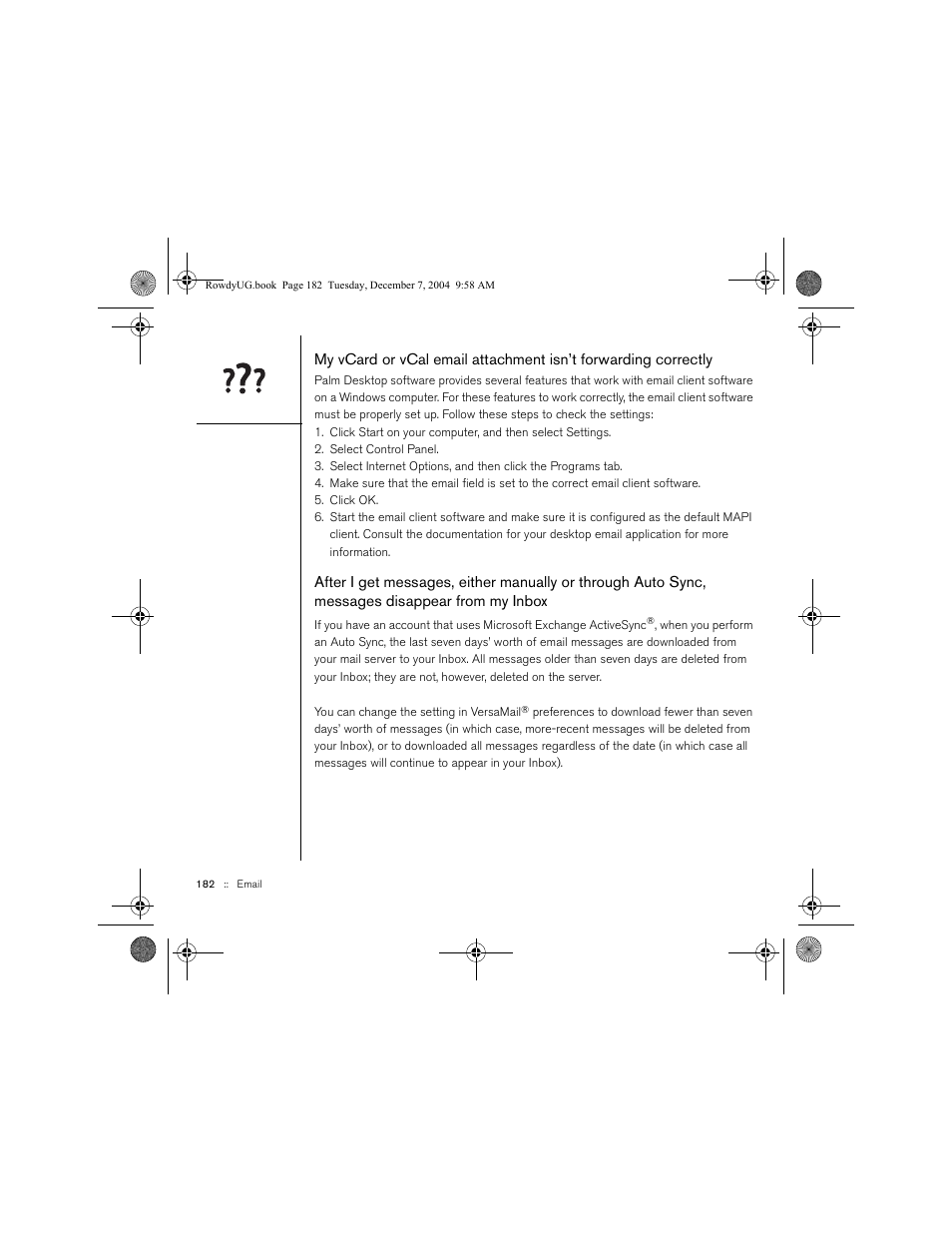 Palm TREOTM 650 User Manual | Page 184 / 208