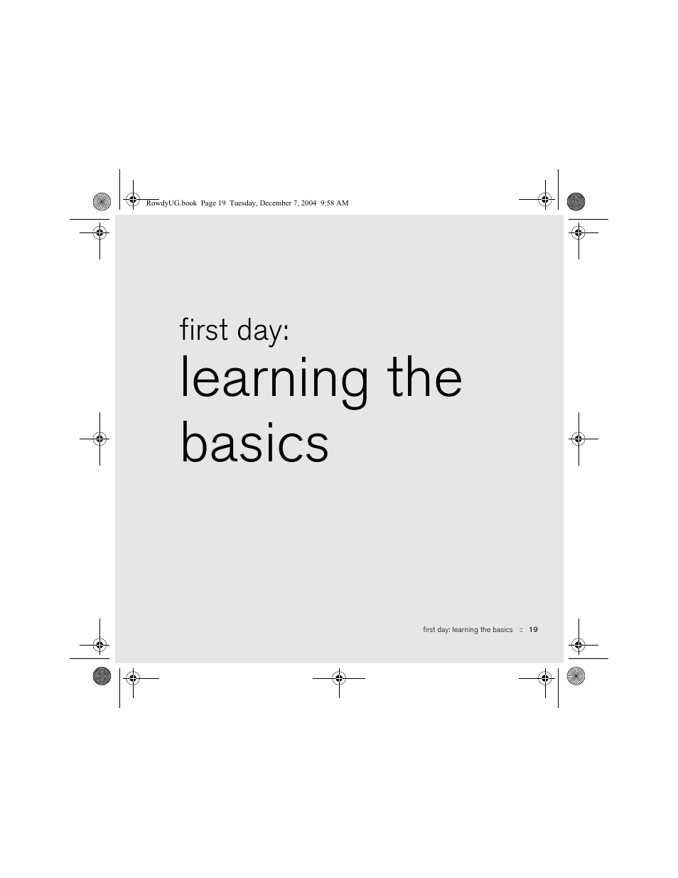 First day: learning the basics, 19 first day, Learning the basics | First day | Palm TREOTM 650 User Manual | Page 21 / 208
