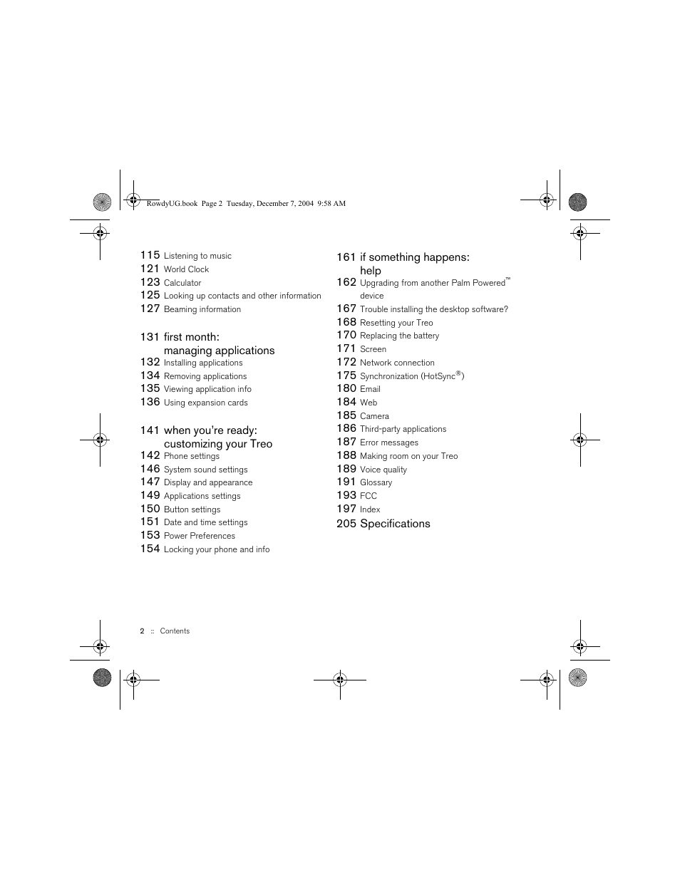 Palm TREOTM 650 User Manual | Page 4 / 208