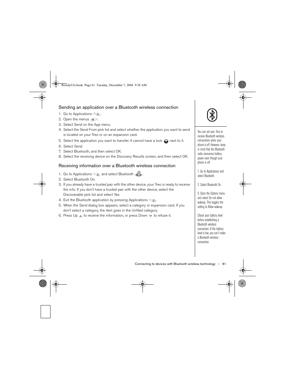 Palm TREOTM 650 User Manual | Page 63 / 208