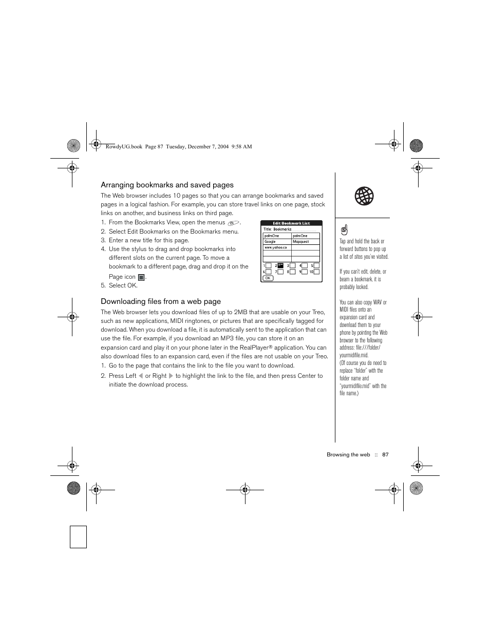 Palm TREOTM 650 User Manual | Page 89 / 208