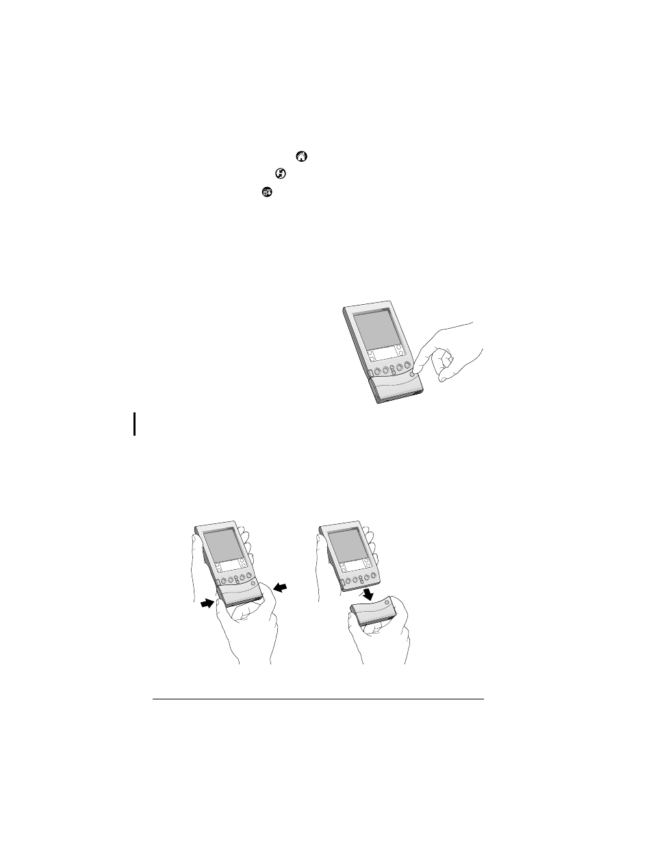 Using your palm modem accessory, Detaching your palm modem accessory | Palm Handbook User Manual | Page 12 / 20