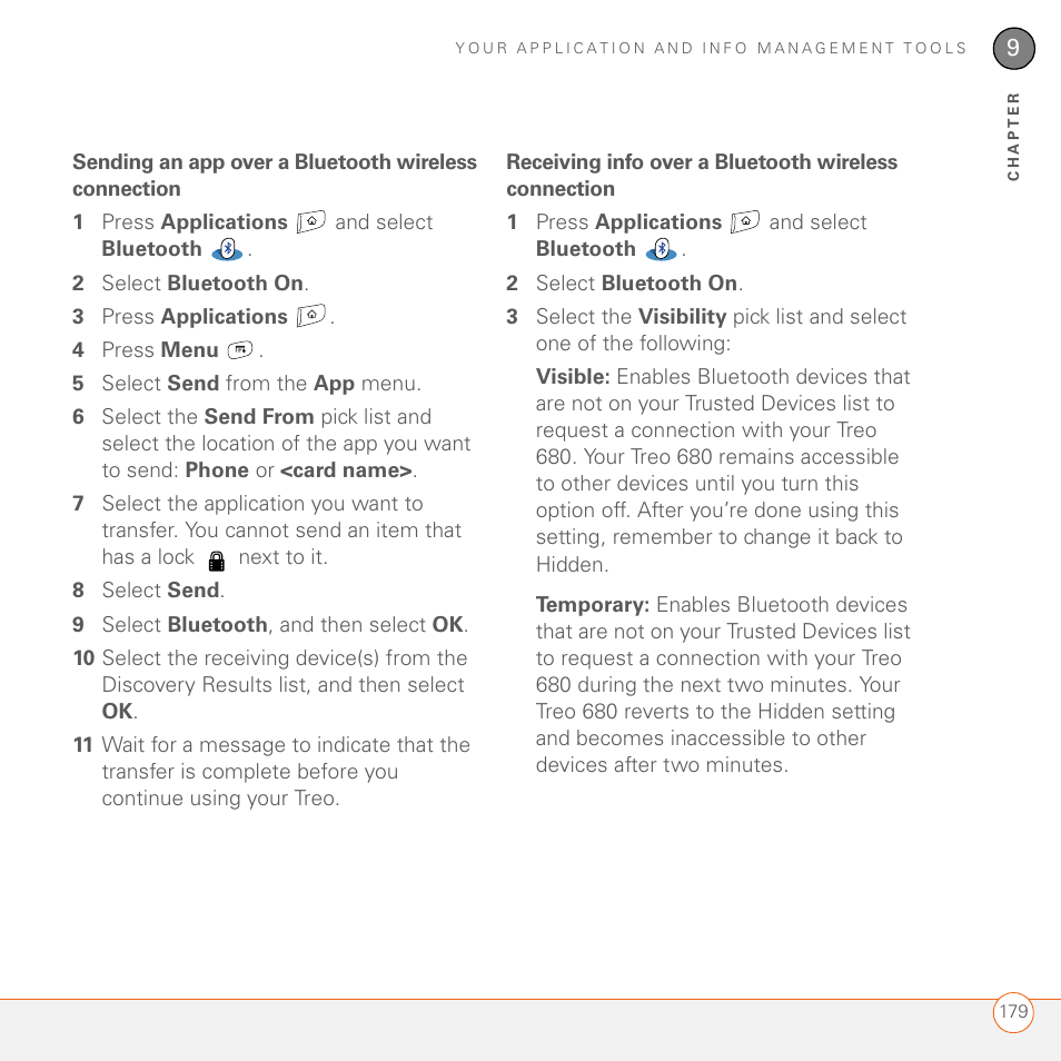 Palm 680 User Manual | Page 185 / 312