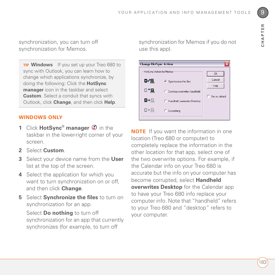 Palm 680 User Manual | Page 189 / 312