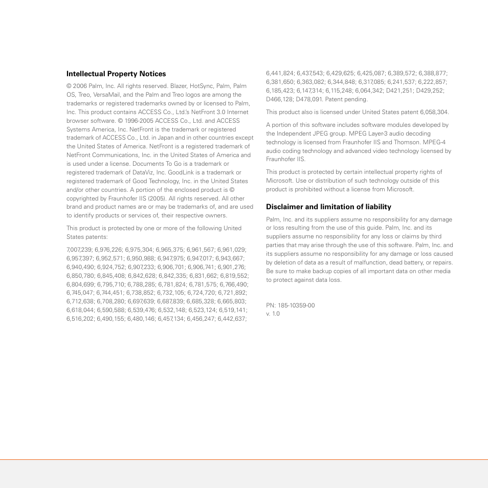 Palm 680 User Manual | Page 2 / 312