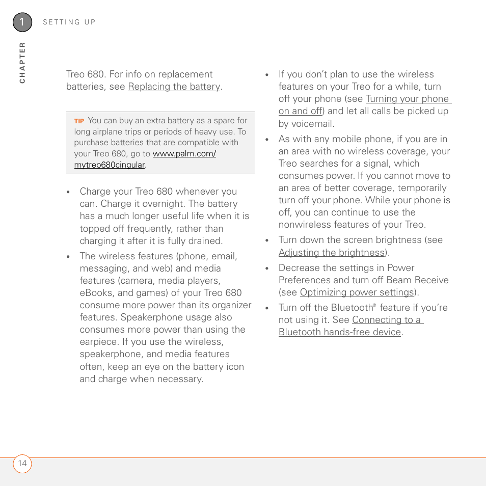 Palm 680 User Manual | Page 20 / 312