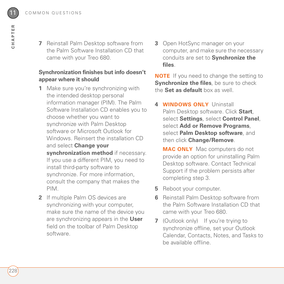 Palm 680 User Manual | Page 234 / 312