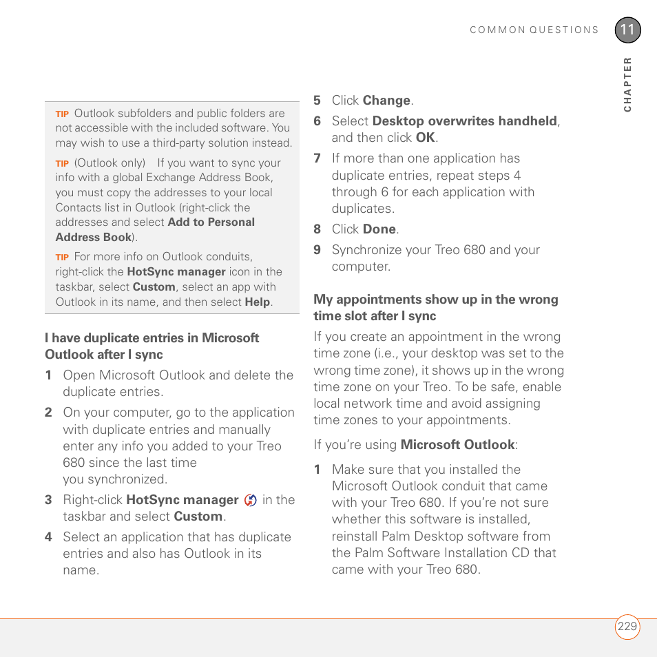 Palm 680 User Manual | Page 235 / 312