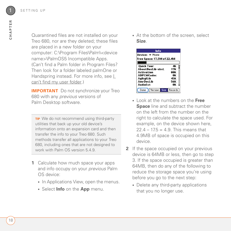 Palm 680 User Manual | Page 24 / 312