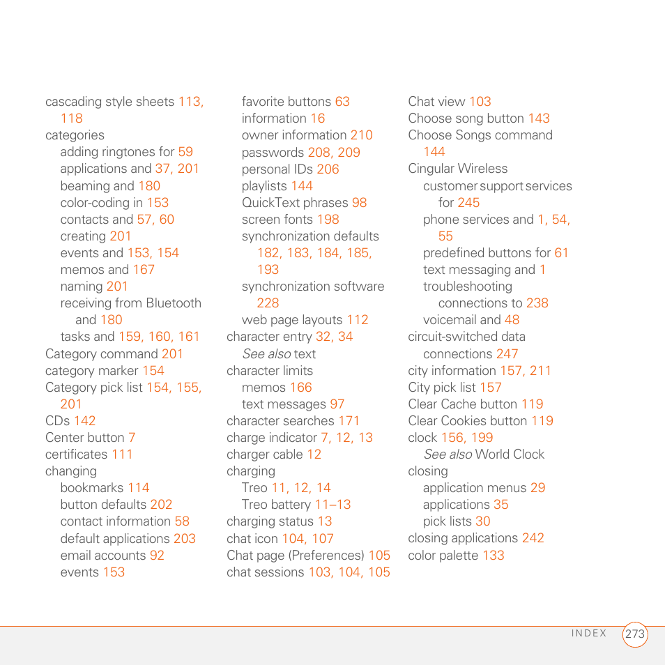 Palm 680 User Manual | Page 279 / 312