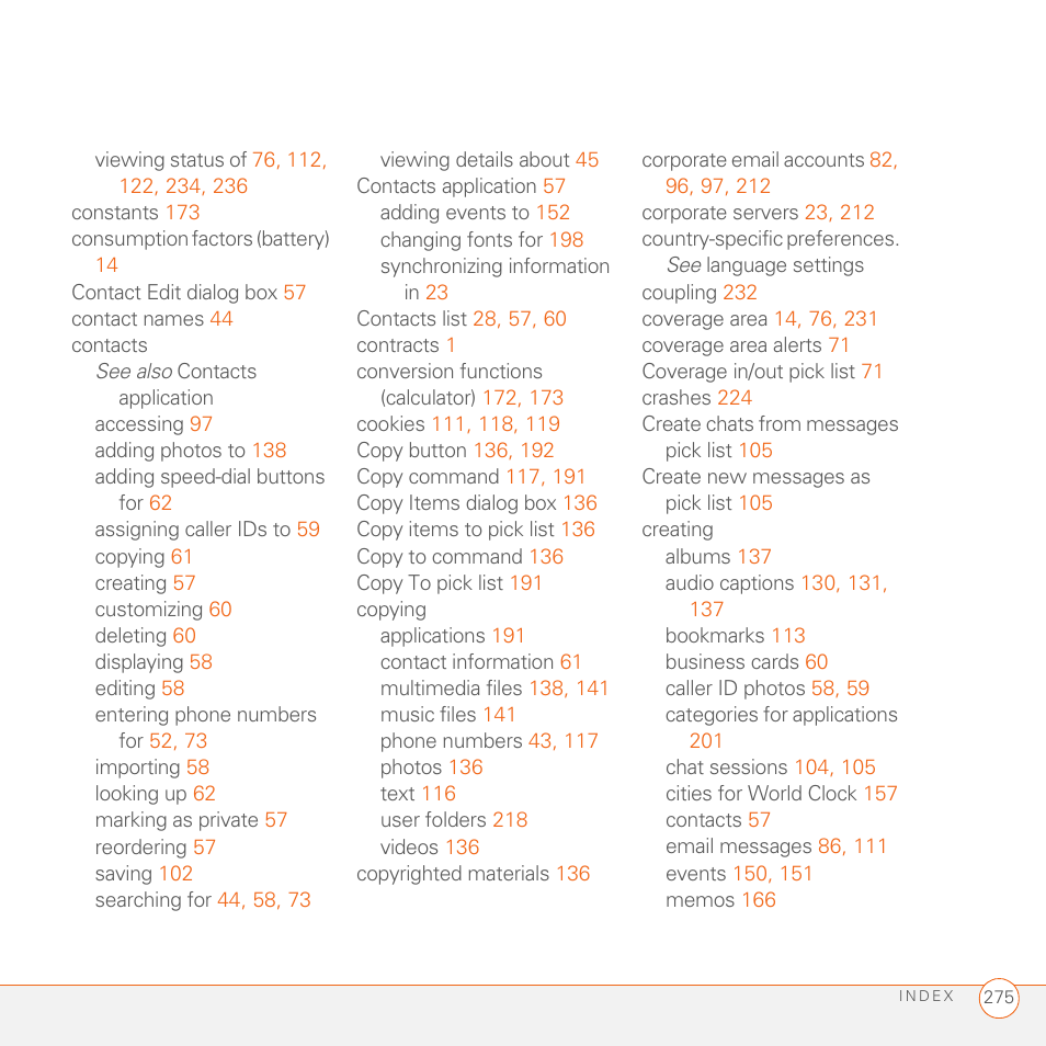 Palm 680 User Manual | Page 281 / 312