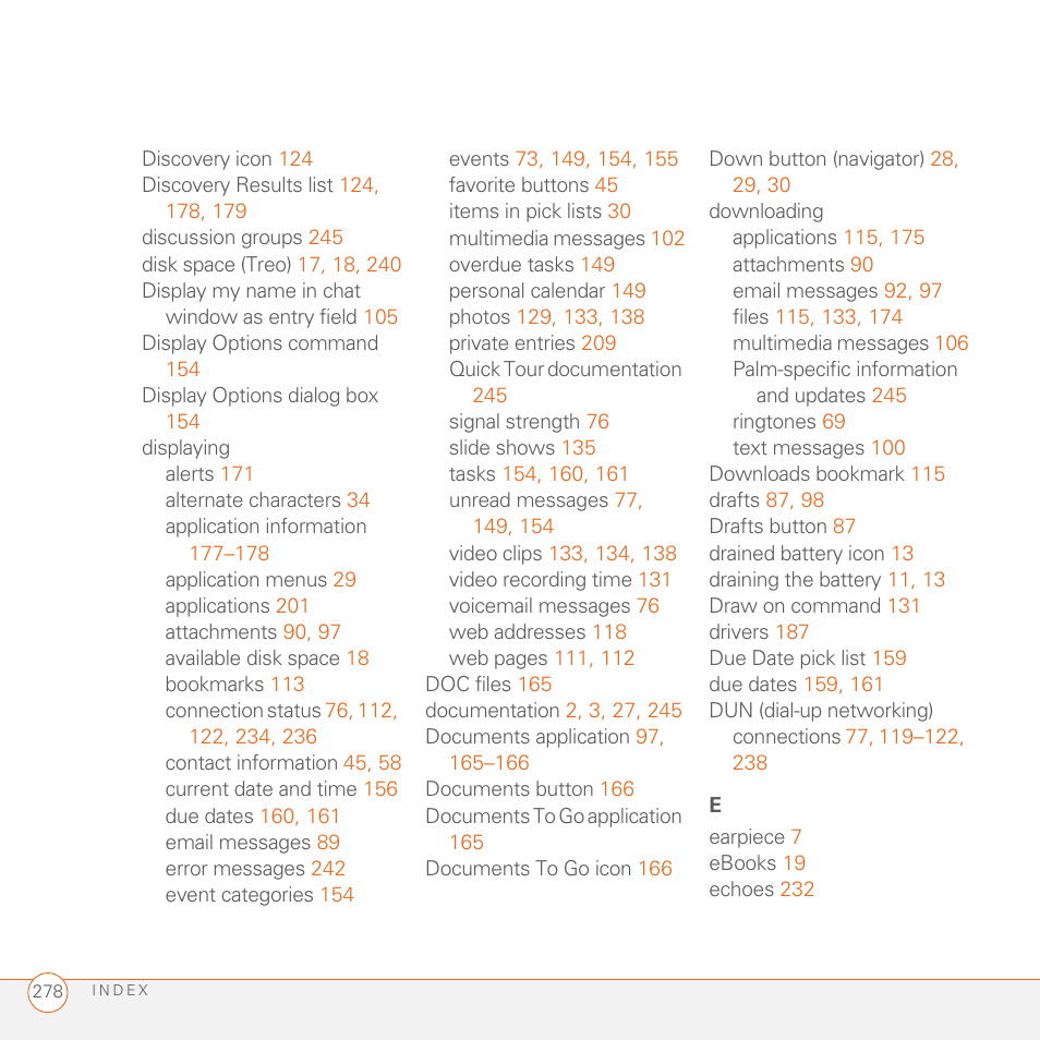 Palm 680 User Manual | Page 284 / 312