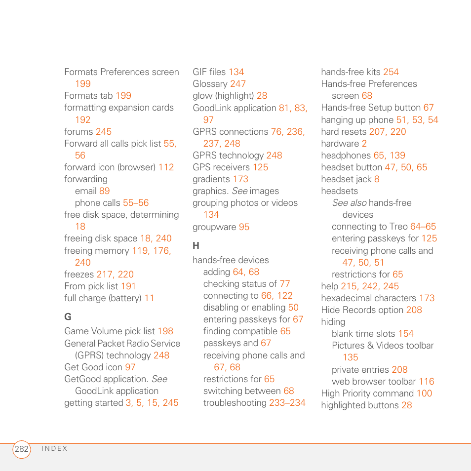 Palm 680 User Manual | Page 288 / 312