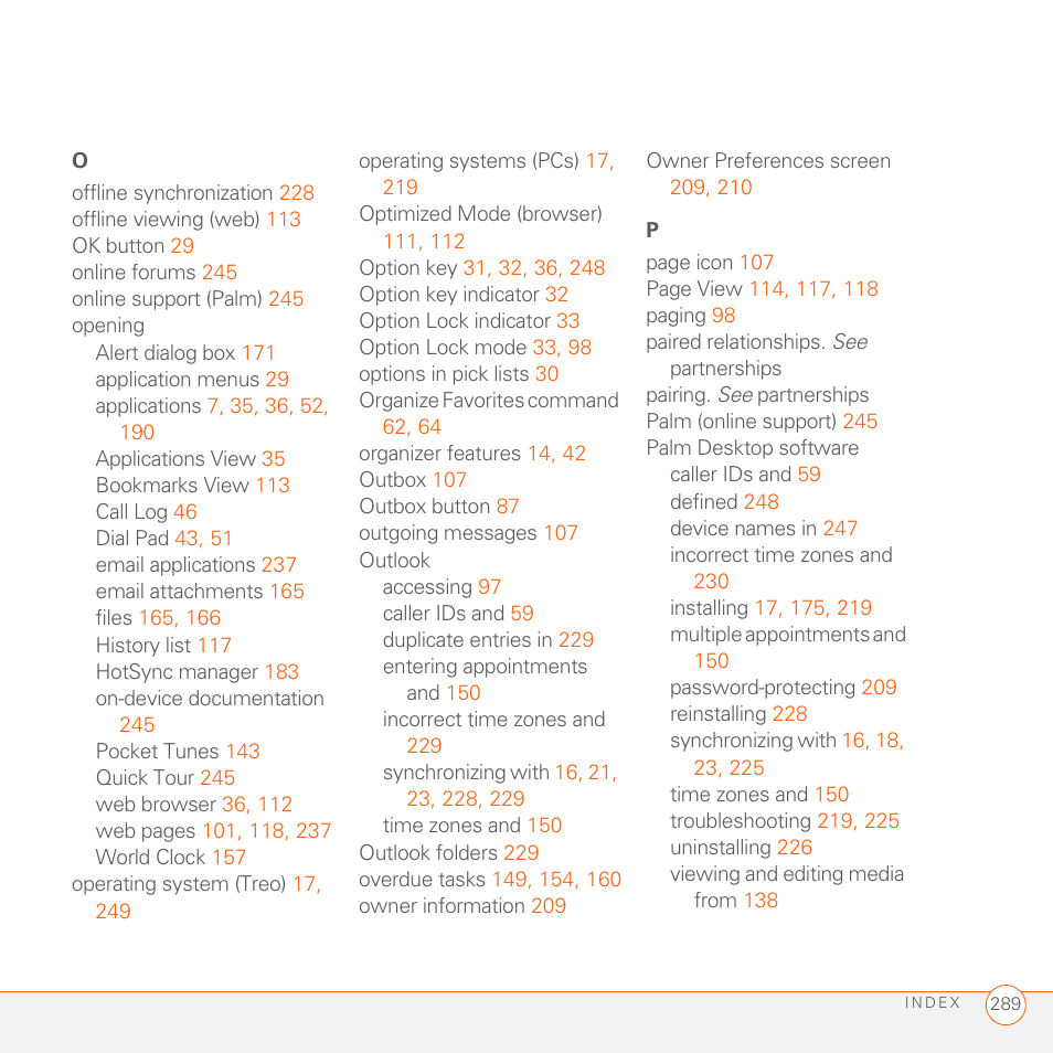 Palm 680 User Manual | Page 295 / 312