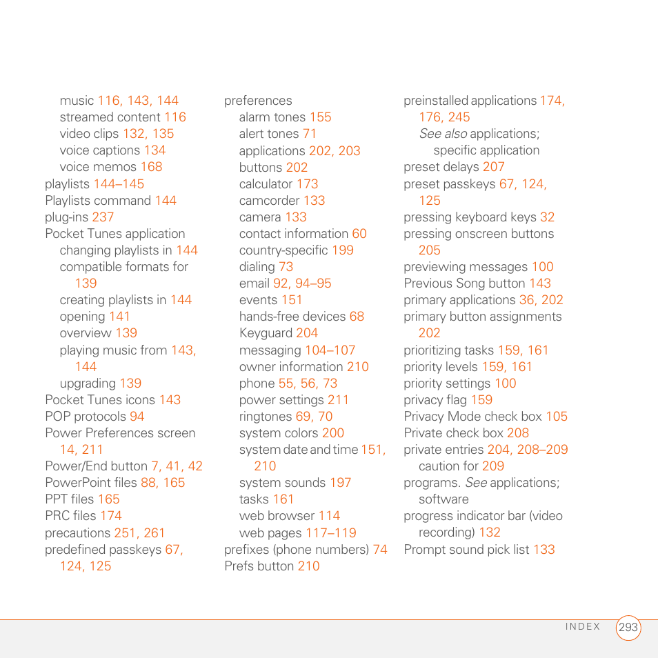 Palm 680 User Manual | Page 299 / 312