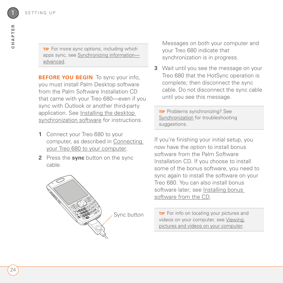 Palm 680 User Manual | Page 30 / 312