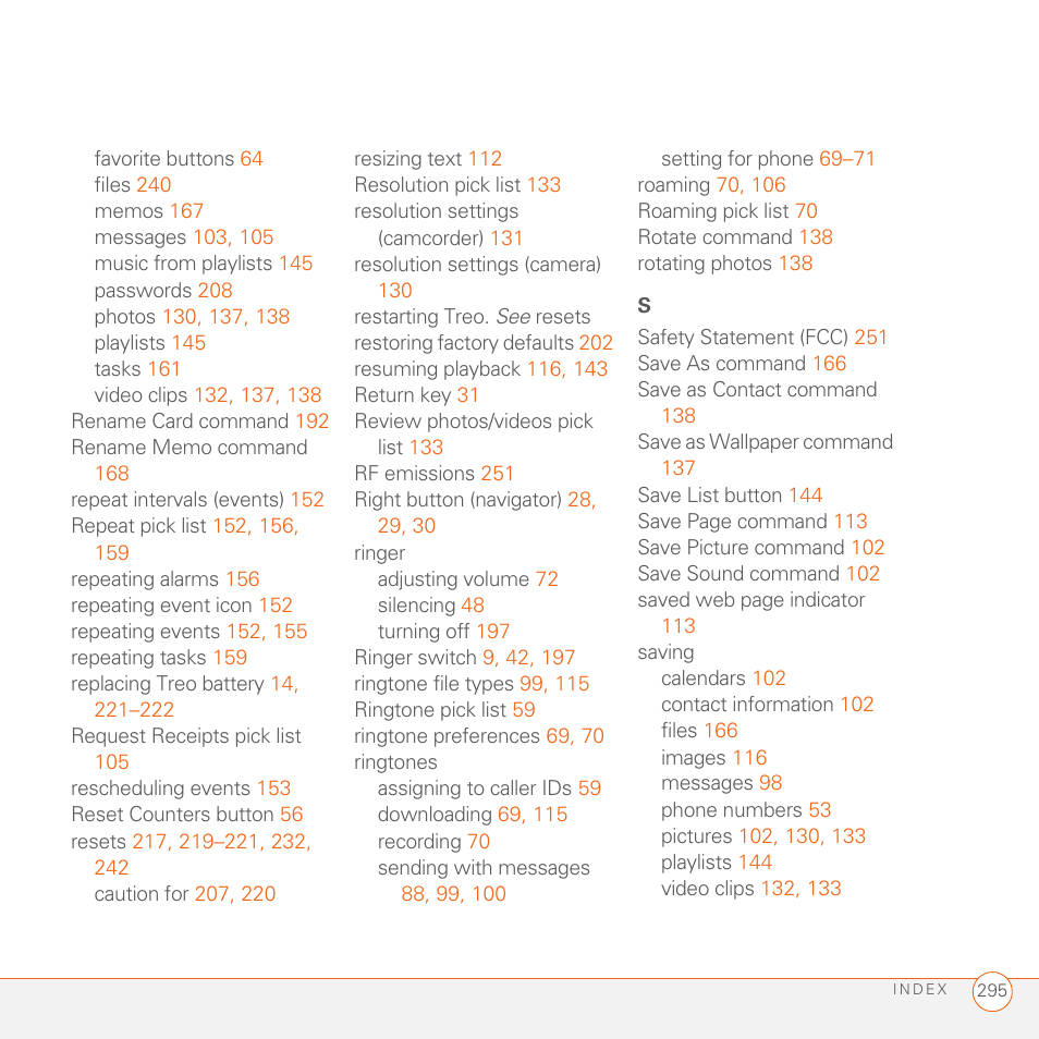 Palm 680 User Manual | Page 301 / 312