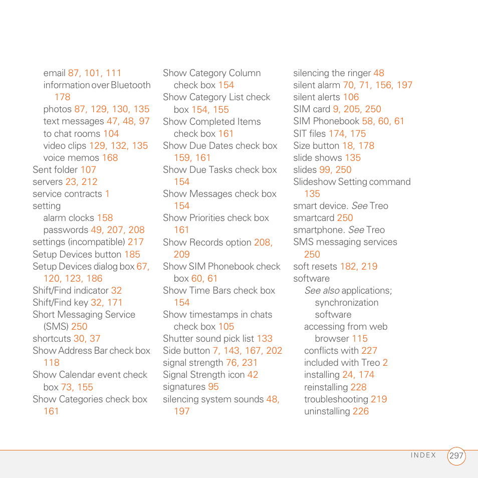 Palm 680 User Manual | Page 303 / 312