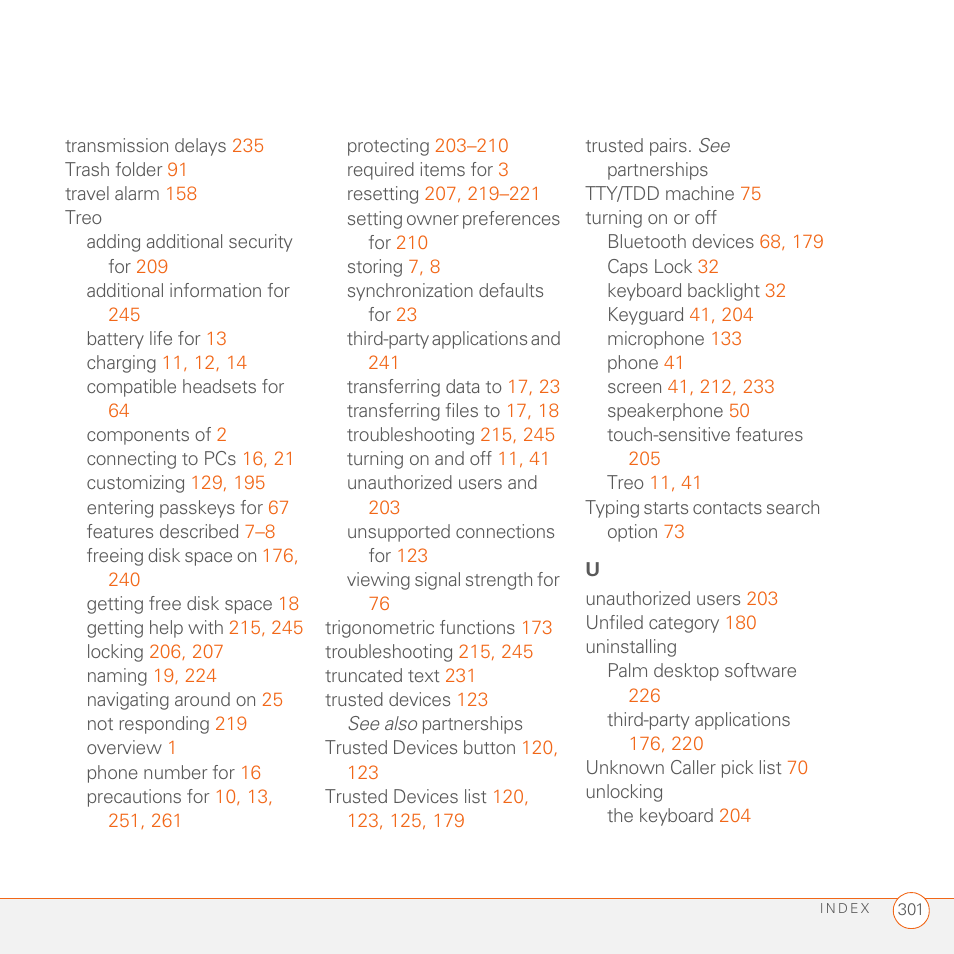 Palm 680 User Manual | Page 307 / 312